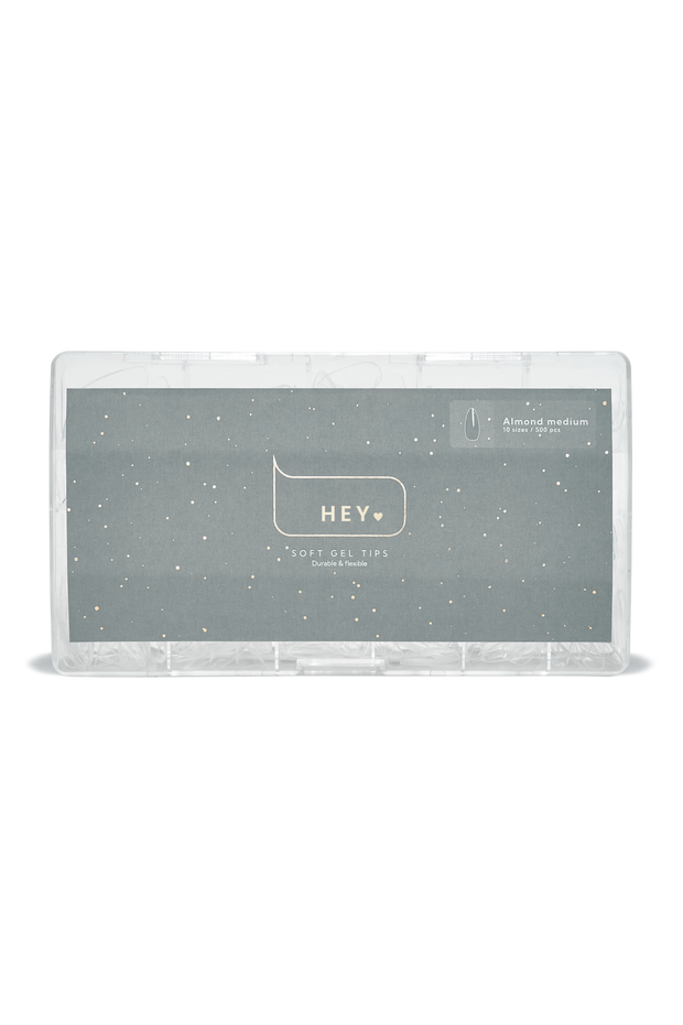 НeyLove Gel Tips - Almond Medium, 500 stk