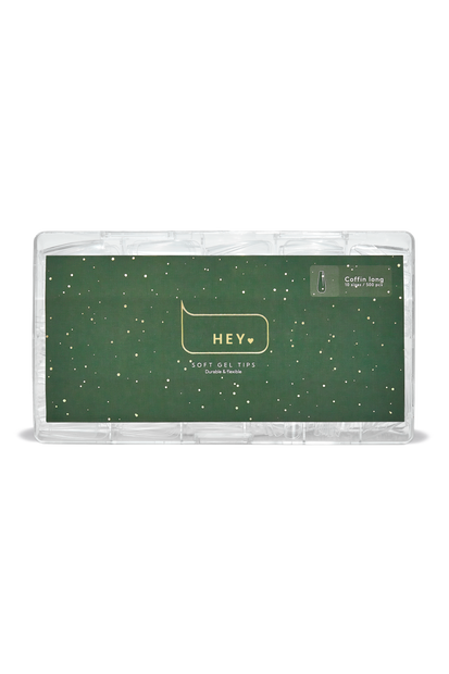 НeyLove Gel Tips - Coffin Long, 500 stk