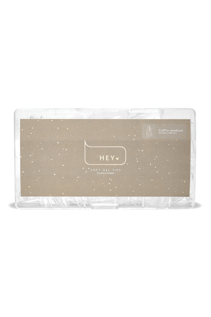 НeyLove Gel Tips - Coffin Medium, 500 stk