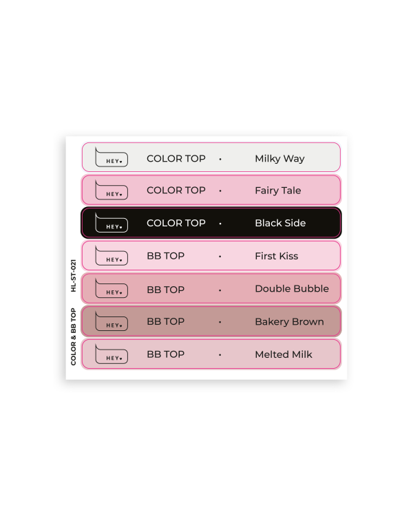 HeyLove Tips stickers - Color & BB Top Coat