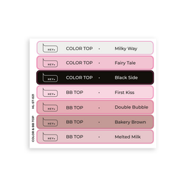 HeyLove Tips stickers - Color & BB Top Coat