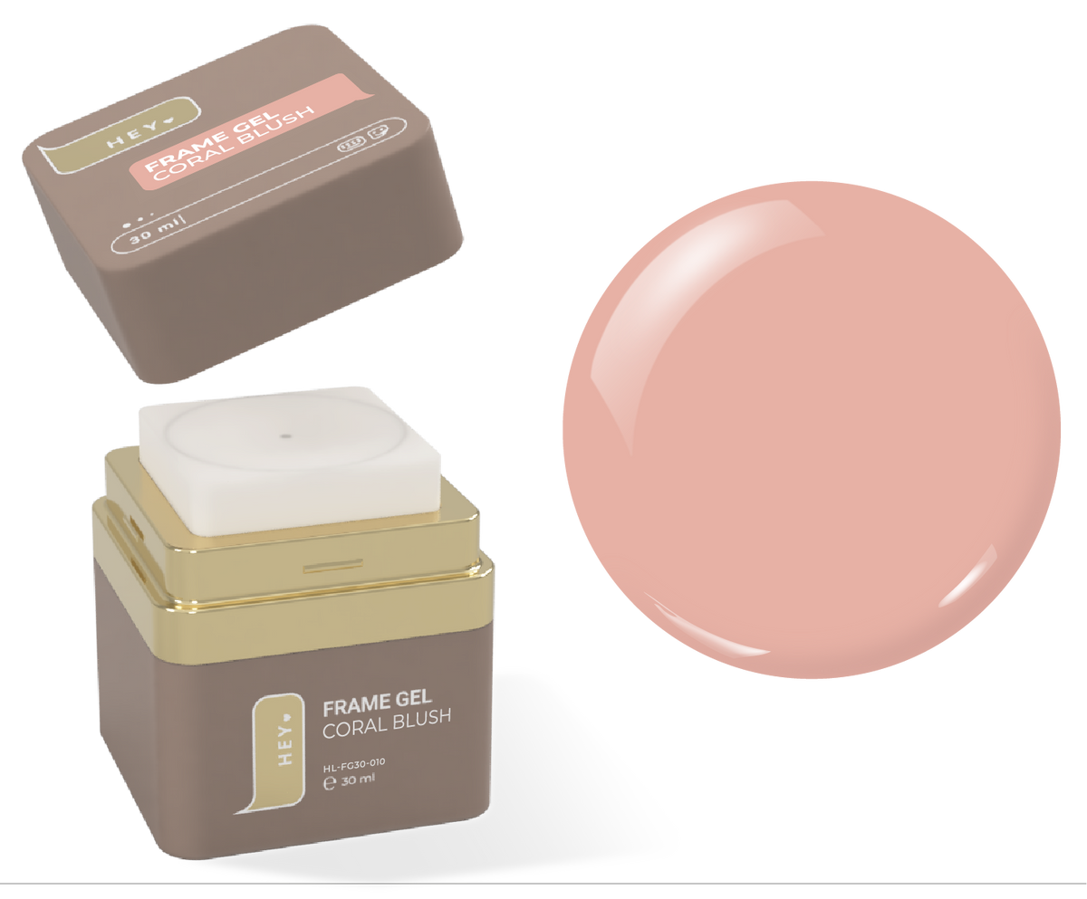 HeyLove Frame Gel - Coral blush, Builder Gel