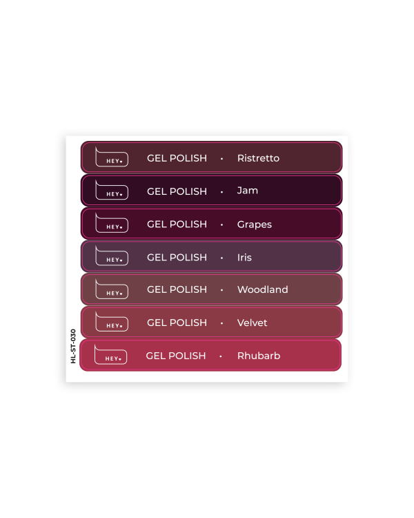 HeyLove Tips stickers - Ristretto-Rhubarb, Gel Polish