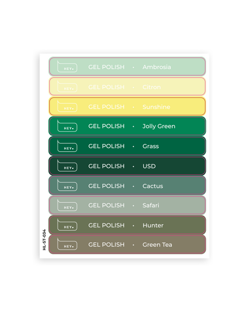 HeyLove stickers - Ambrosia-Green Tea, Gel Polish