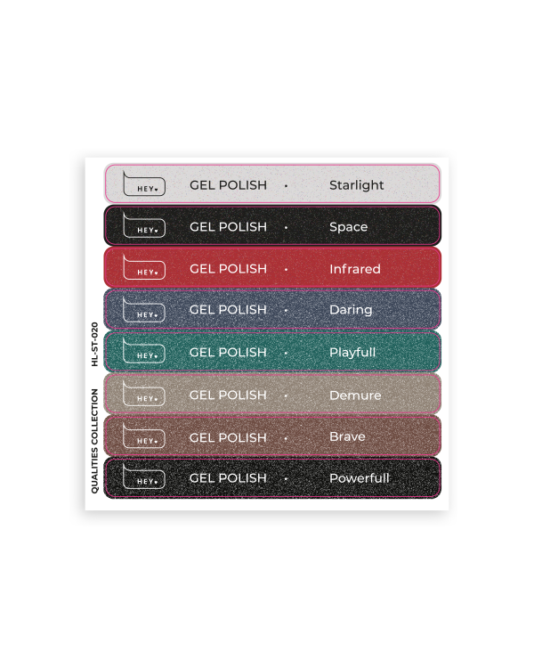 HeyLove Tips Stickers - Qualities Collection, Gel Polish