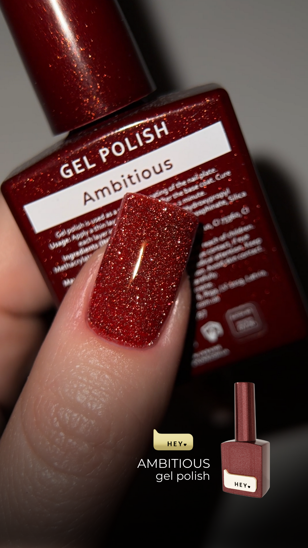 HeyLove Reflective Gel Polish – AMBITIOUS