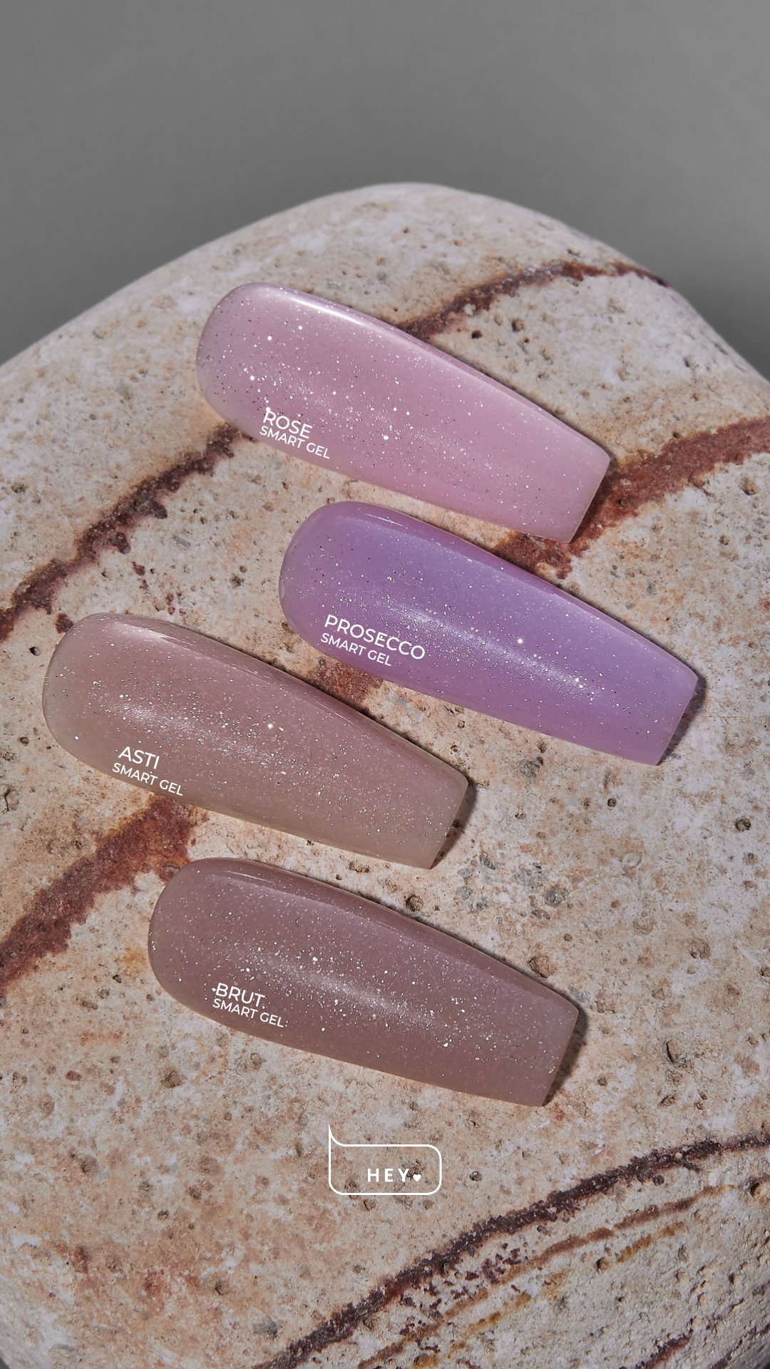 HeyLove Smart Gel - Rose (med Glimmer)