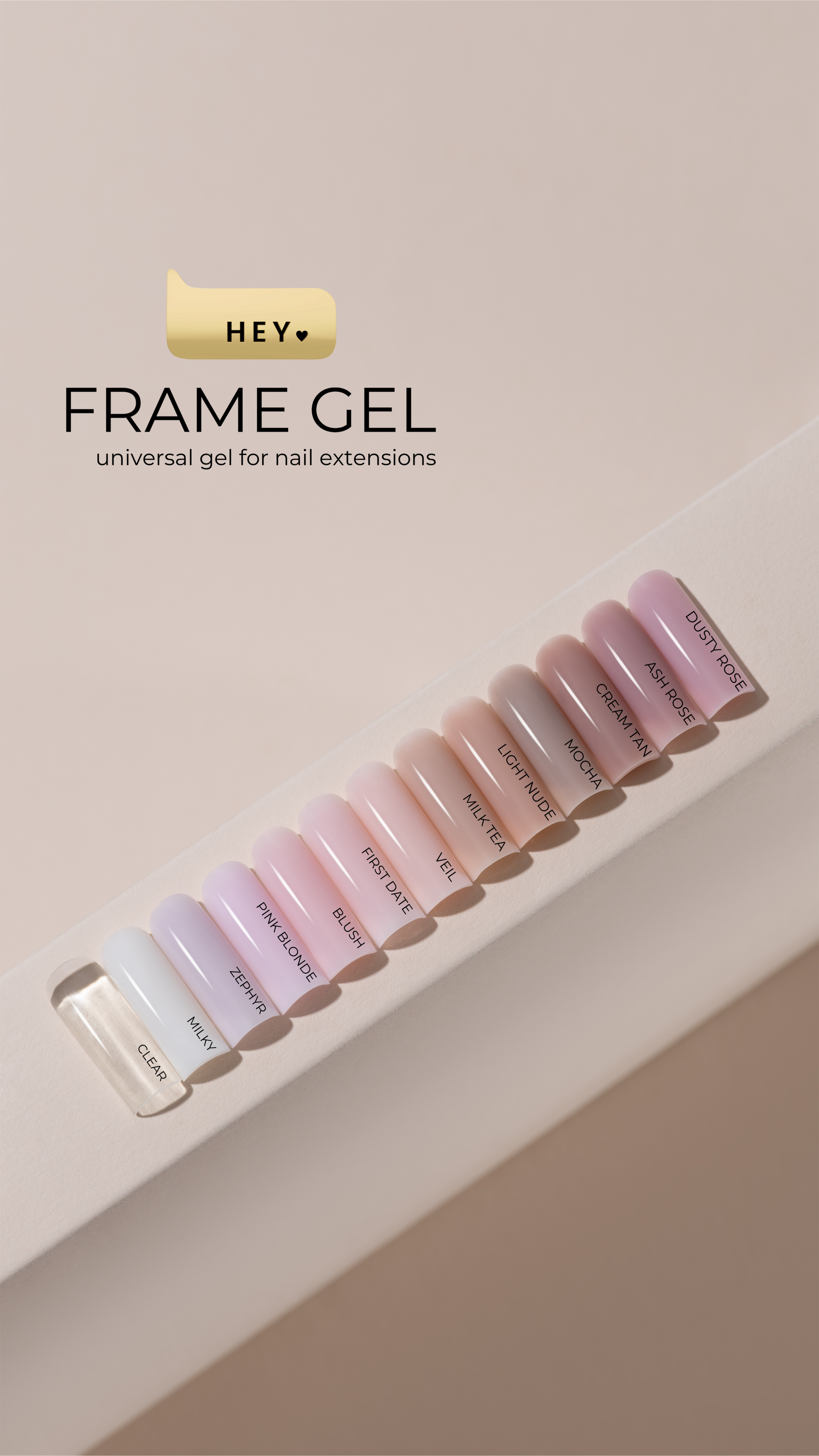 HEYLOVE Frame Builder Gel with Pump – Ash Rose