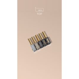 HeyLove Top Coat - Coin Silver & Gold Mat