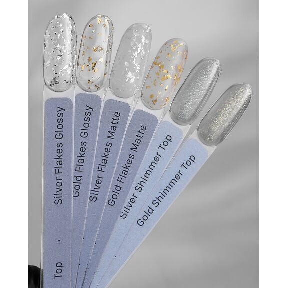 HeyLove Top Coat - Silver Flakes Mat