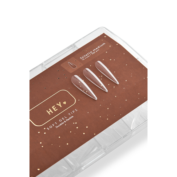НeyLove Gel Tips - Stiletto Medium, 500 stk
