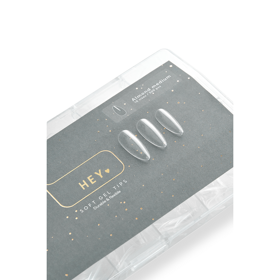 НeyLove Gel Tips - Almond Medium, 500 stk