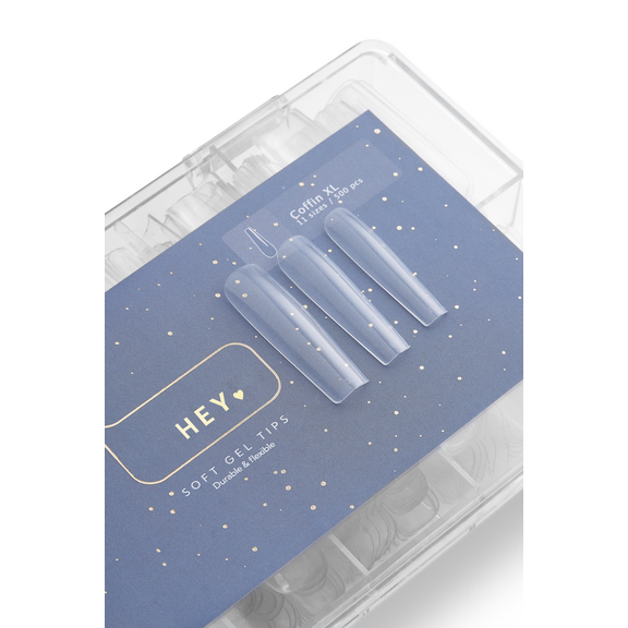 НeyLOve Gel Tips - Coffin XL, 500 stk