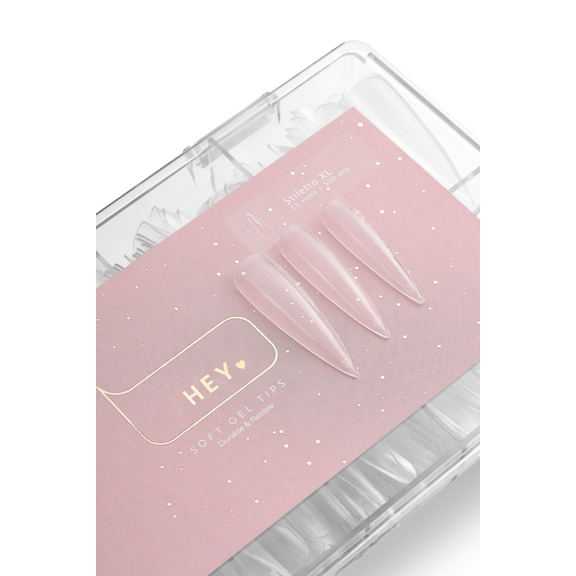 НeyLove Gel Tips - Stiletto XL, 500 stk