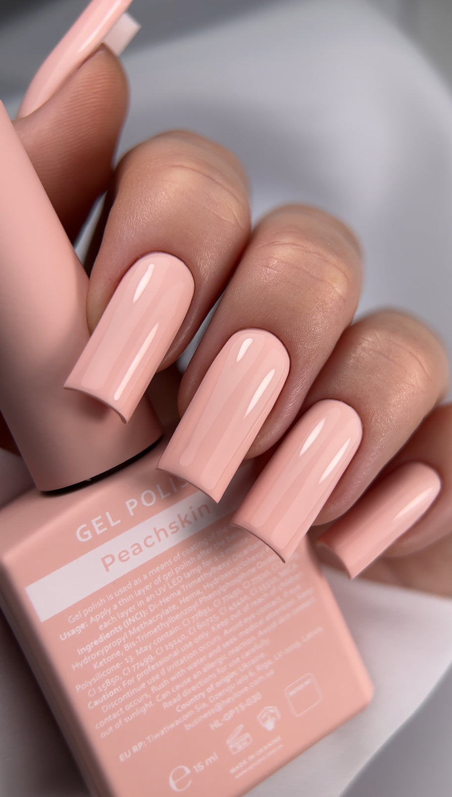 HeyLove Gel Polish - Peachskin, 15 ml