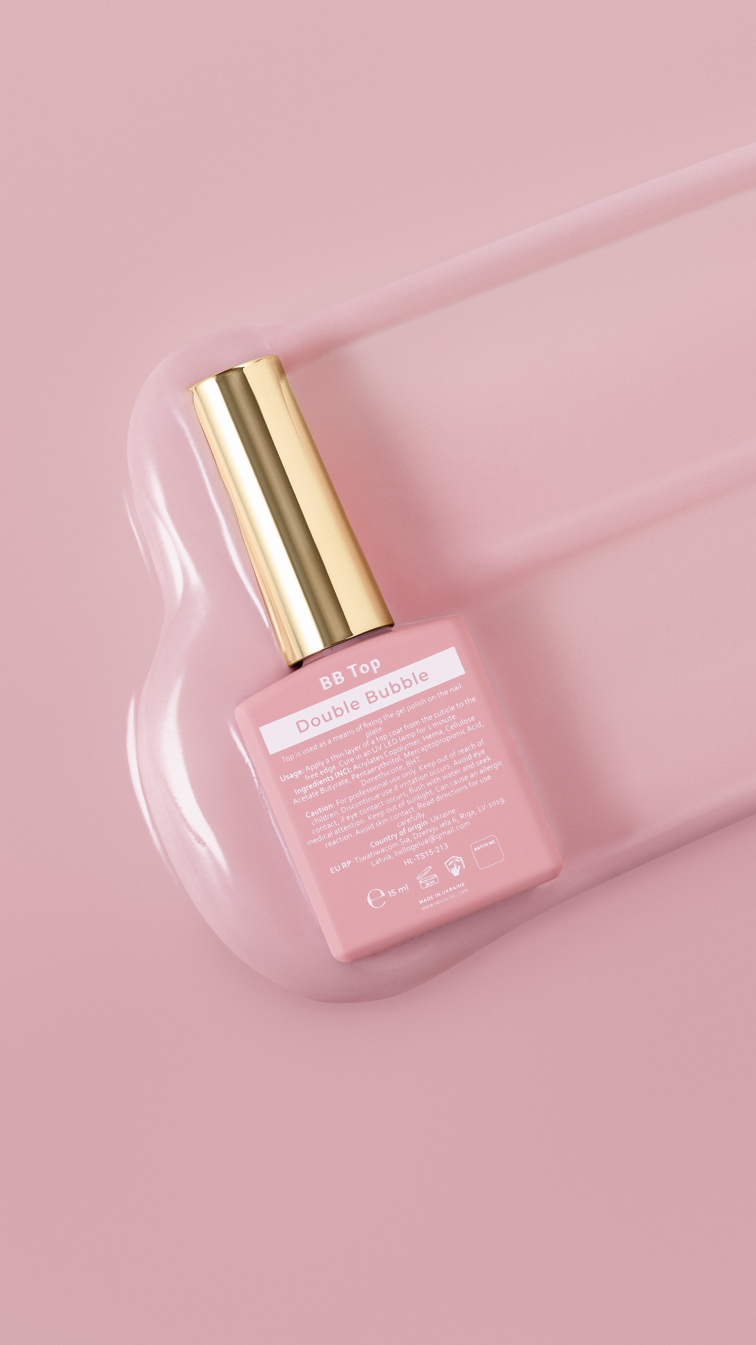 HeyLove BB Top Coat - Double Bubble, 15 ml