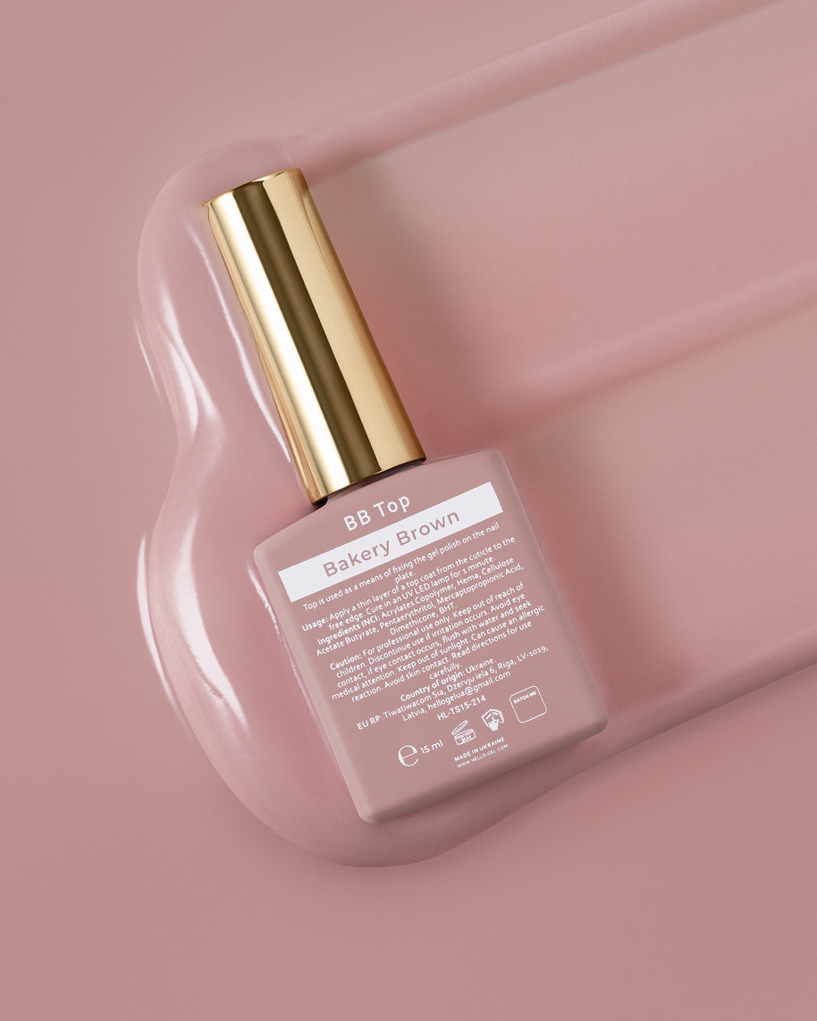 HeyLove BB Top Coat - Bakery Brown, 15 ml