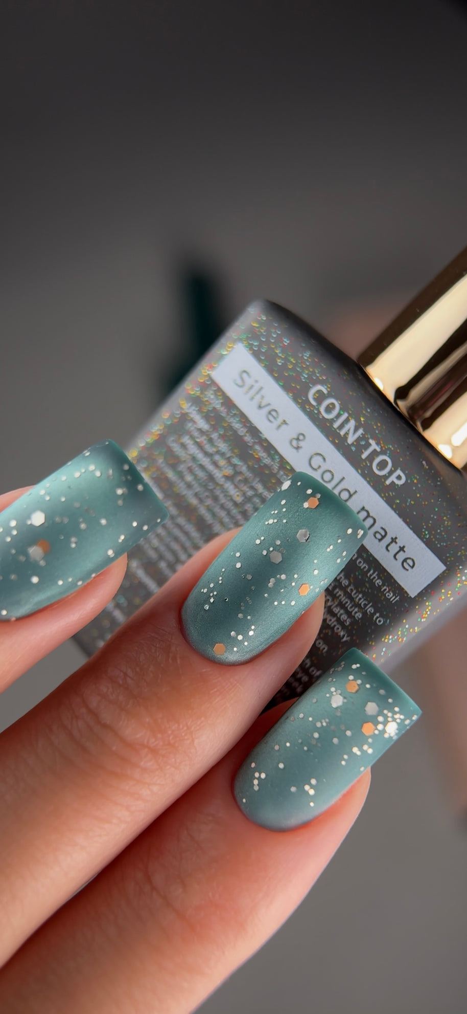 HeyLove Top Coat - Coin Silver & Gold Mat