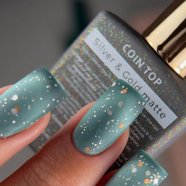 HeyLove Top Coat - Coin Silver & Gold Mat