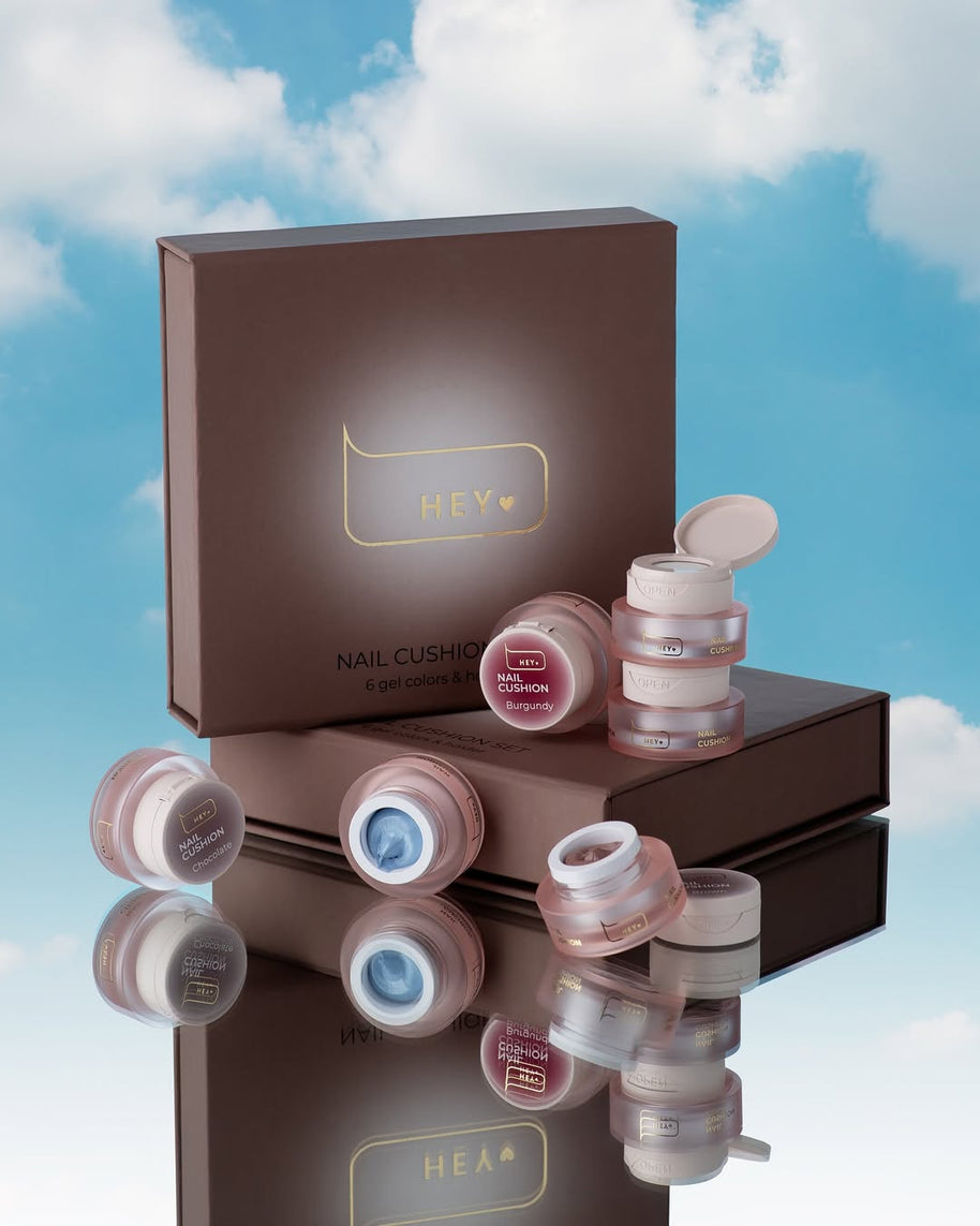 HeyLove Nail cushion set - Ombre gel, Brown