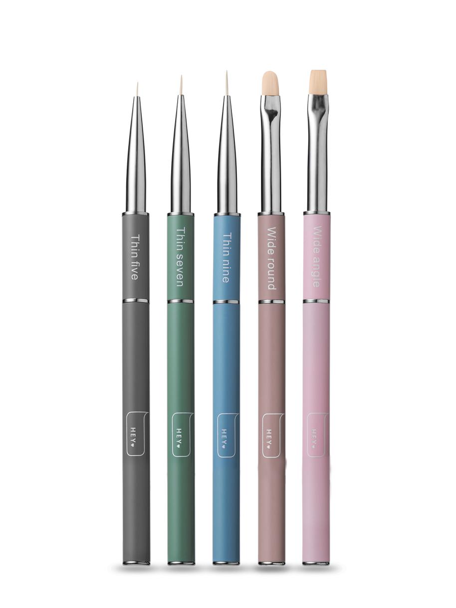 HeyLove Nail Brushes Sæt - 5 stk