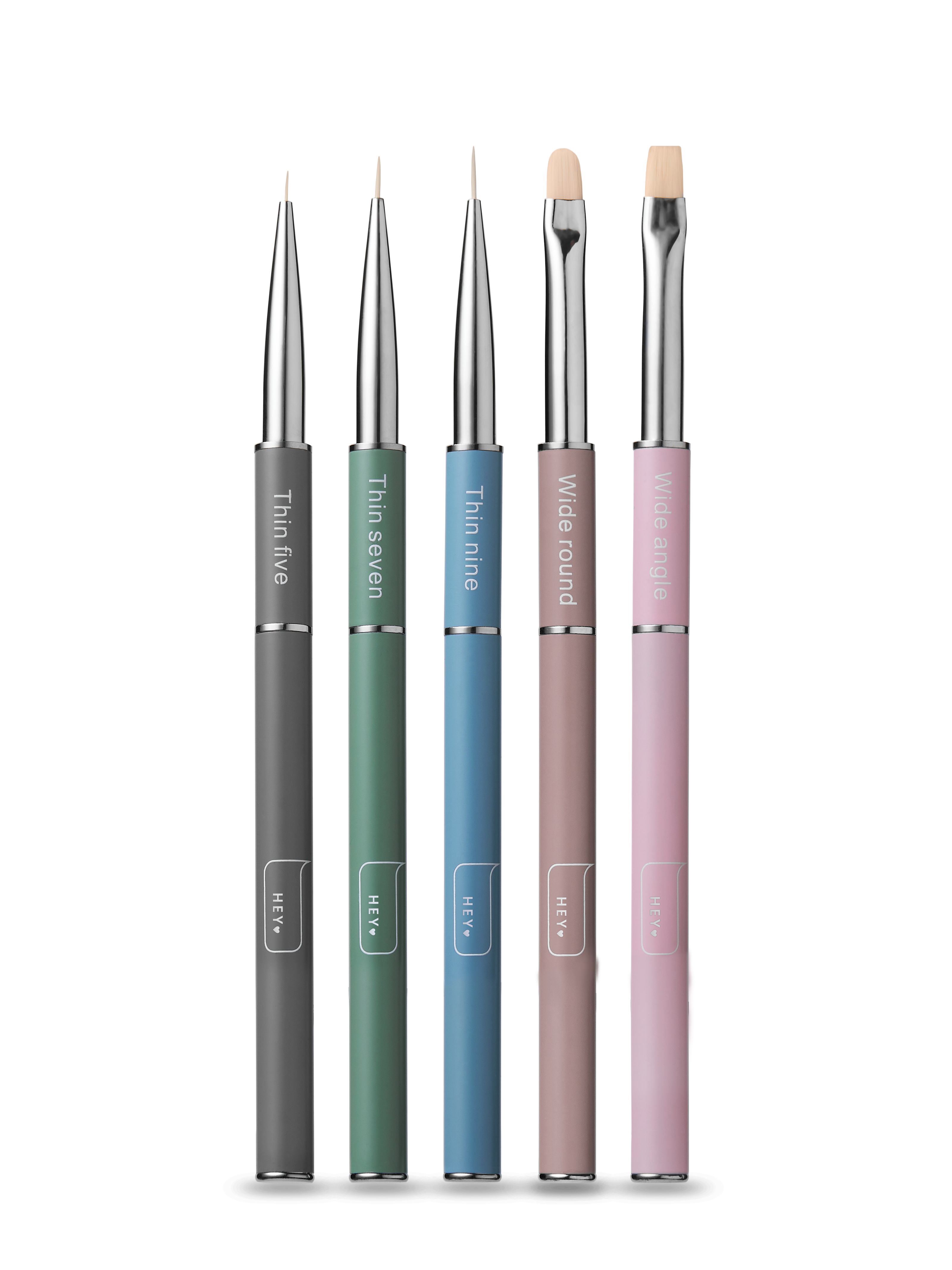 HeyLove Nail Brushes Sæt - 5 stk