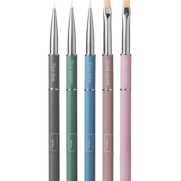 HeyLove Nail Brushes Sæt - 5 stk