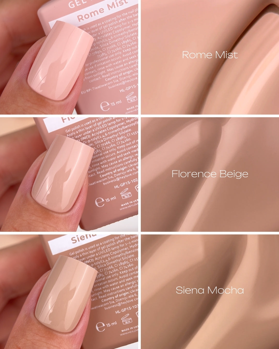 HeyLove Gel Polish Amalfi Sun – 15 ml