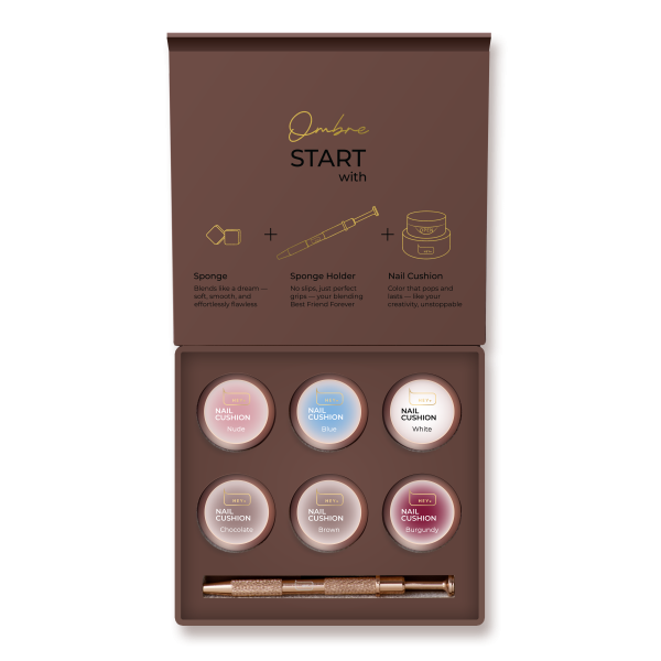 HeyLove Nail cushion set - Ombre gel, Brown