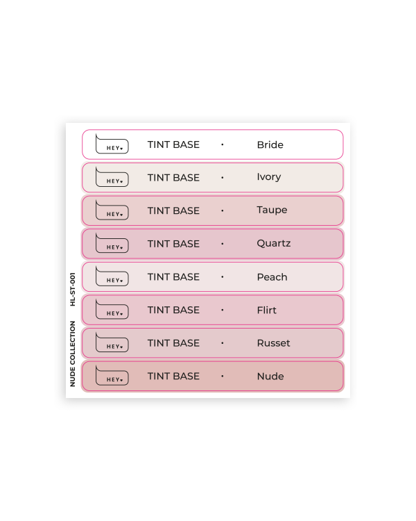 HEYLOVE Tips stickers - NUDE collection, Tint Base