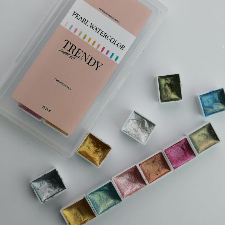 TrendyNails - Pearl Watercolour 12 pcs