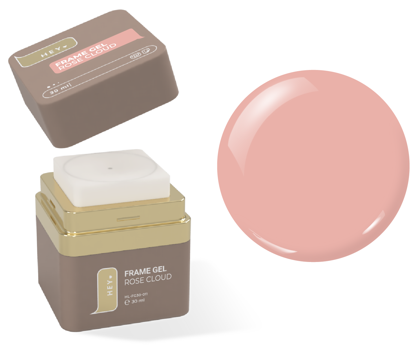 HeyLove Frame Gel - Rose cloud, Builder Gel