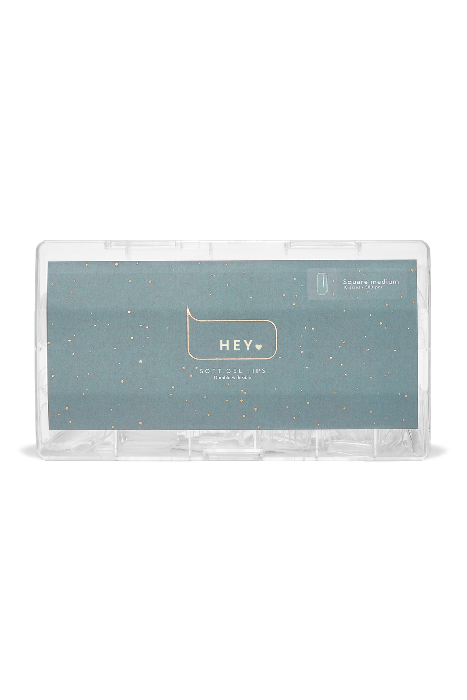 НeyLove Gel Tips - Square Medium, 500 stk