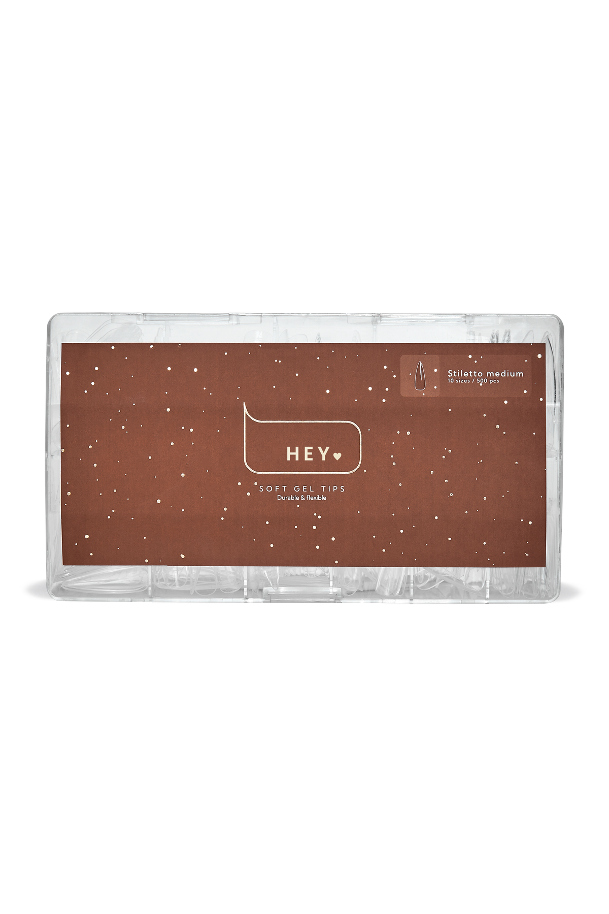 НeyLove Gel Tips - Stiletto Medium, 500 stk
