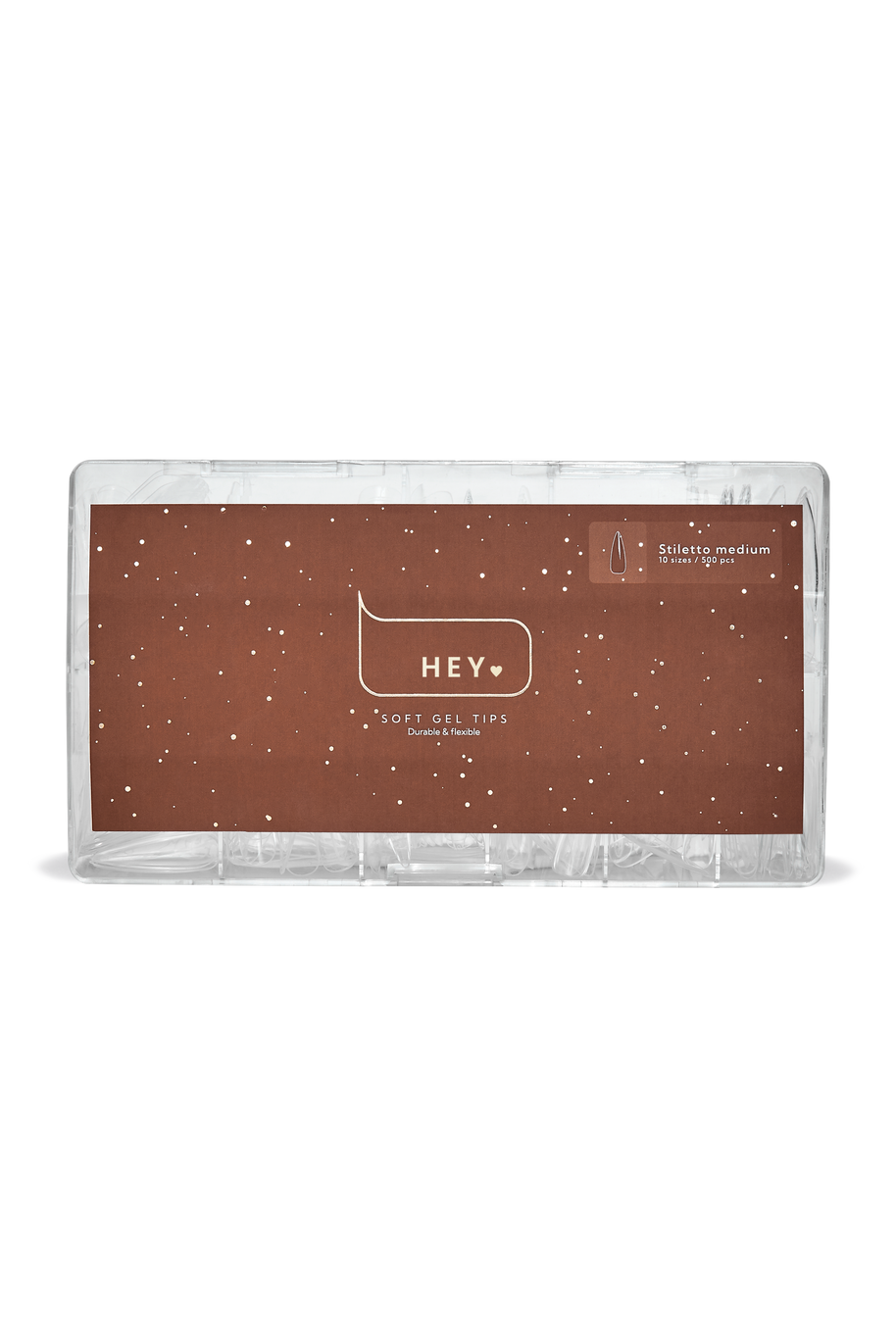 НeyLove Gel Tips - Stiletto Medium, 500 stk
