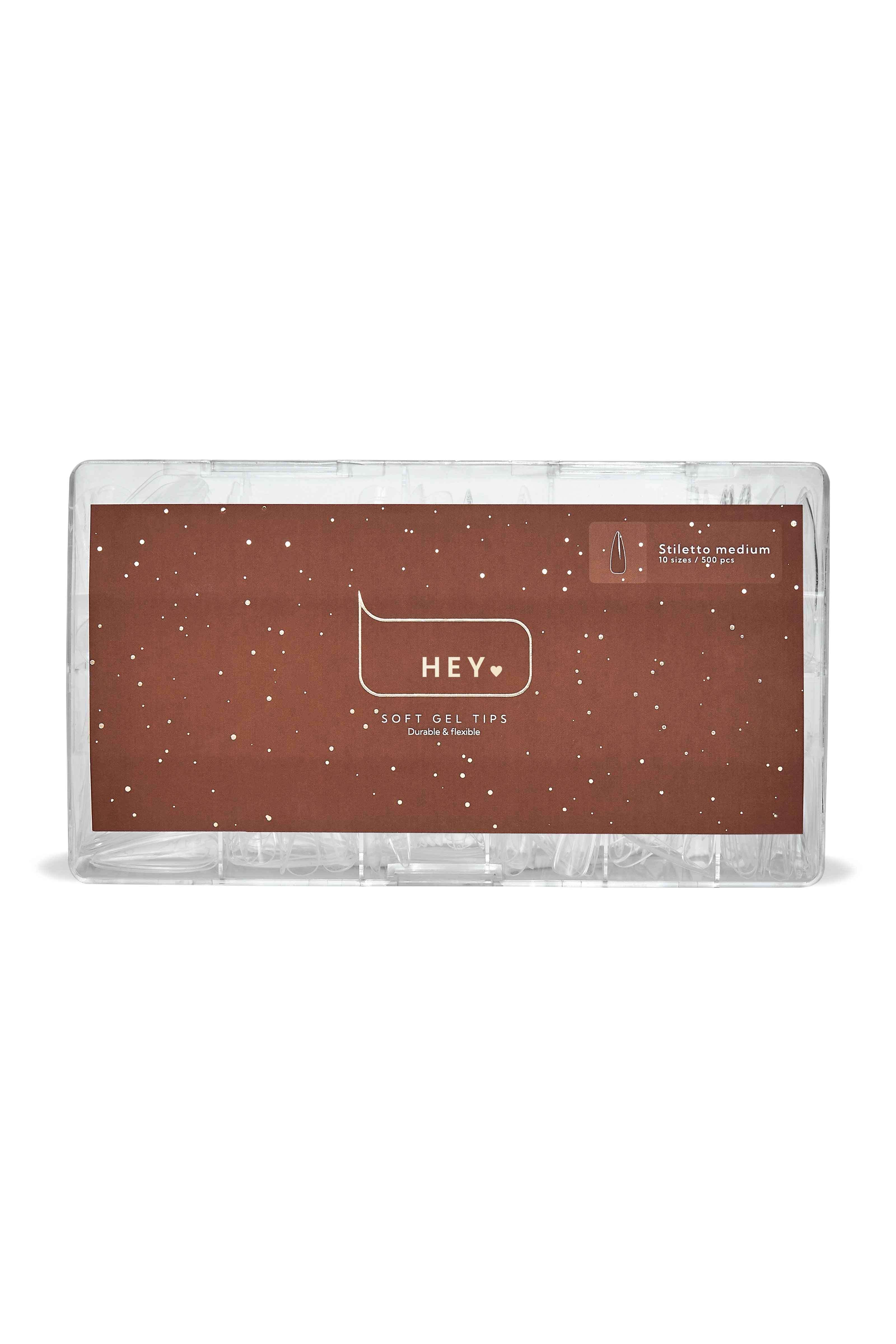 НeyLove Gel Tips - Stiletto Medium, 500 stk