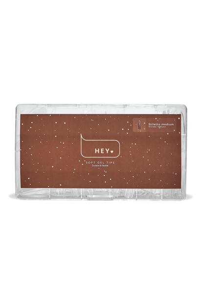 НeyLove Gel Tips - Stiletto Medium, 500 stk