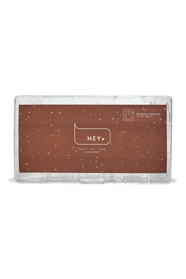 НeyLove Gel Tips - Stiletto Medium, 500 stk