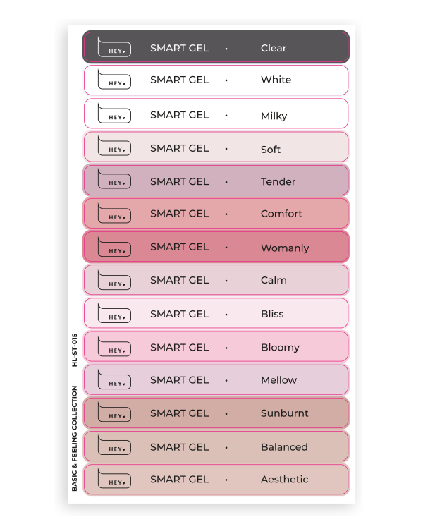 HeyLove Tips Stickers - Basic & Feeling Collection, Smart Gel