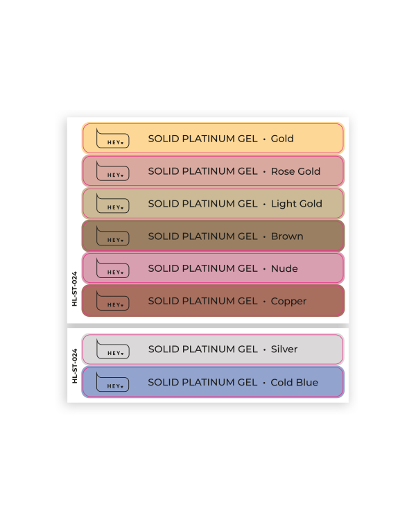 HeyLove Tips stickers - Solid Platinum Gel