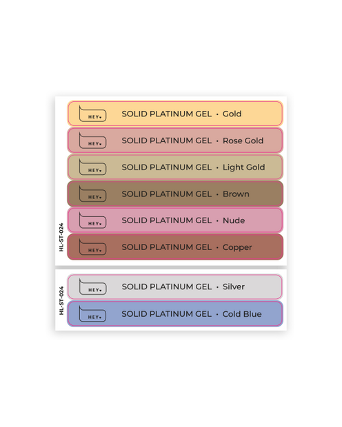 HeyLove Tips stickers - Solid Platinum Gel
