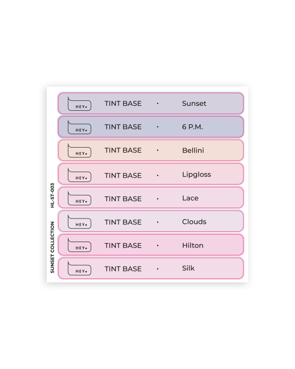 HeyLove Tips Stickers - SUNSET Collection, Tint Base (IKKE ONLINE)