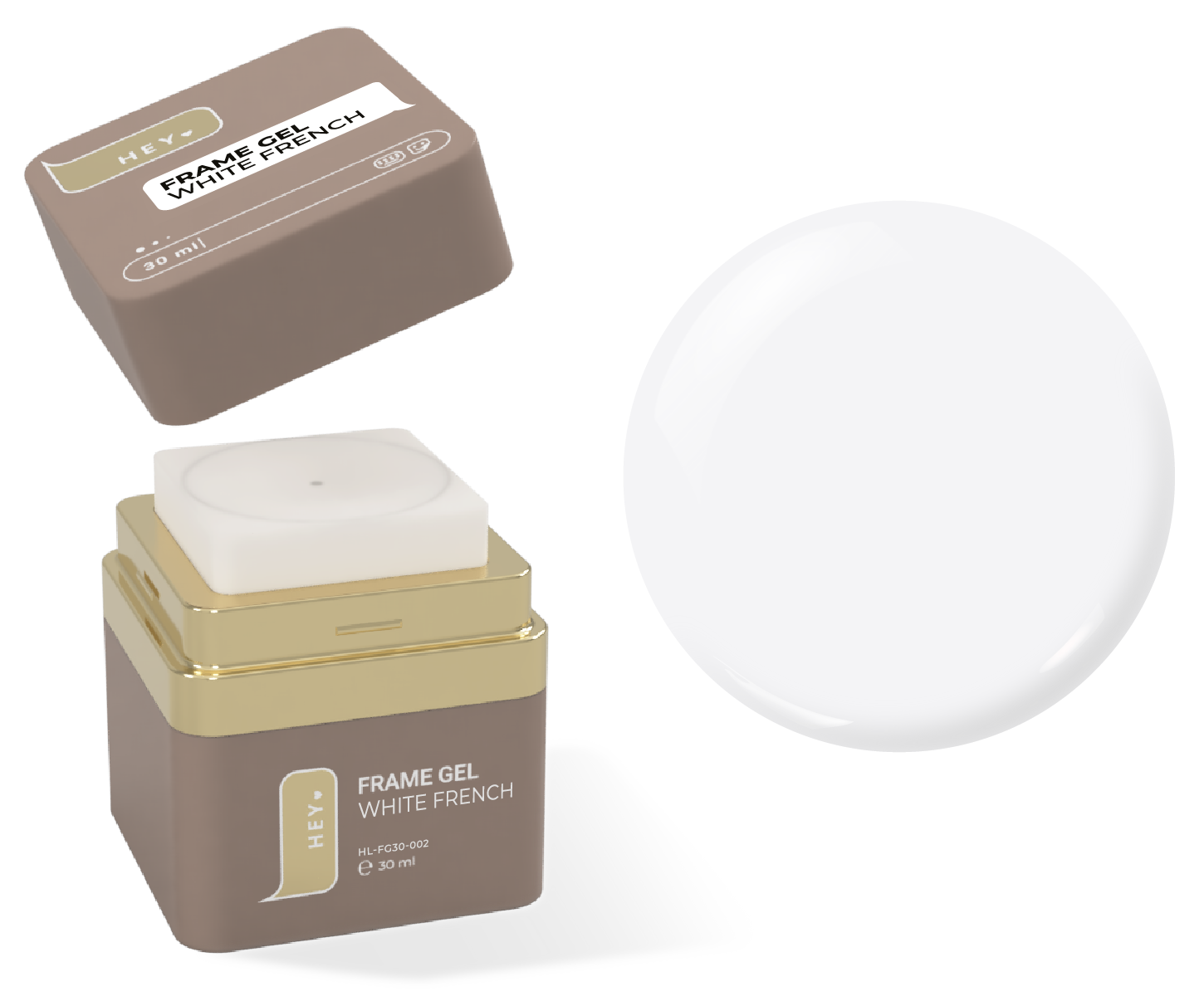HeyLove Frame Gel - White French, Builder Gel