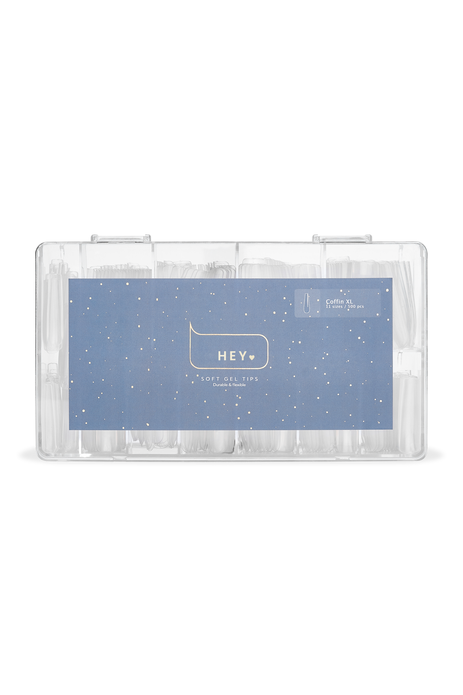 НeyLOve Gel Tips - Coffin XL, 500 stk