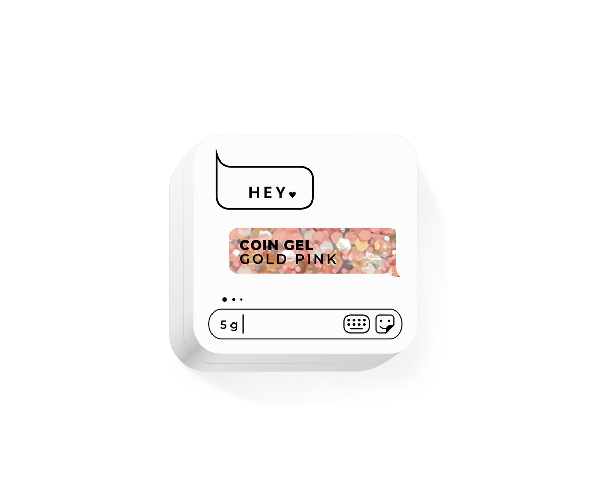 HeyLove Coin gel - Gold Pink