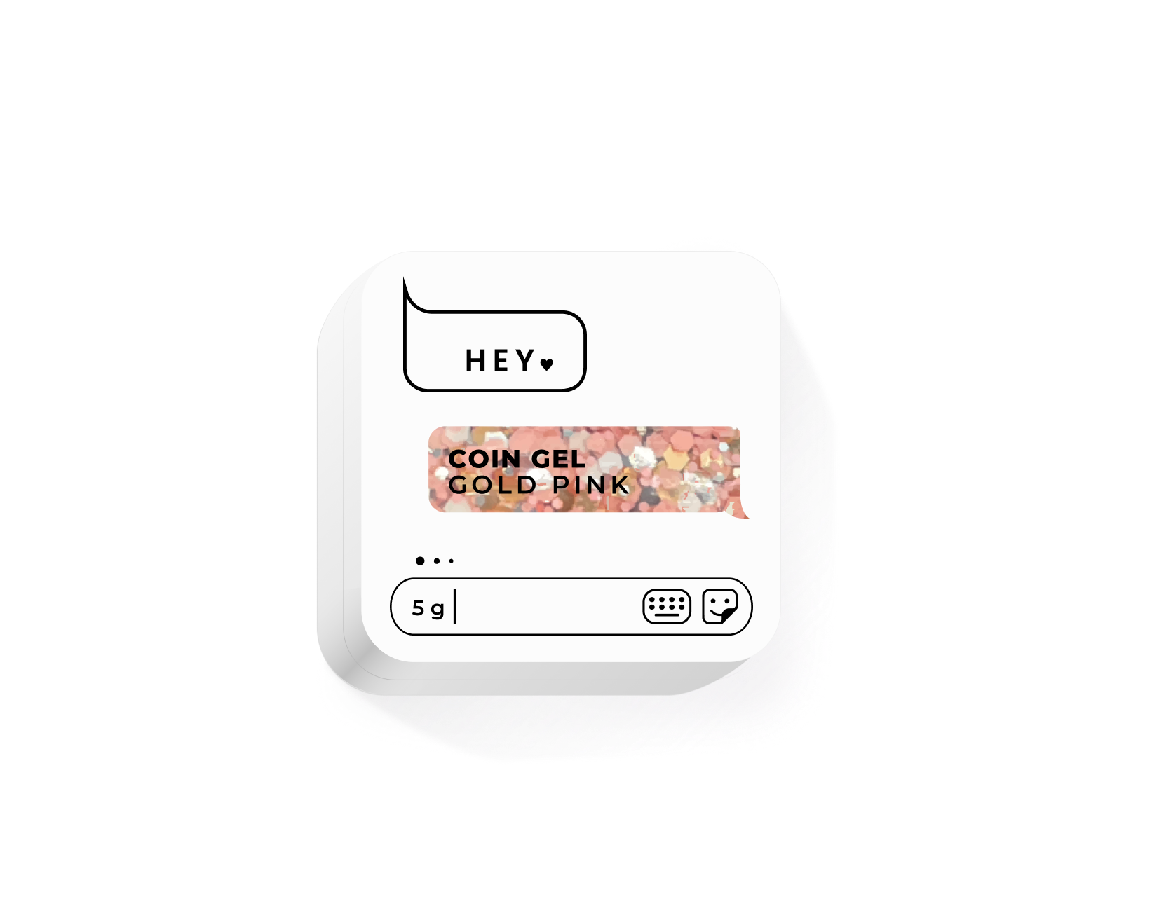 HeyLove Coin gel - Gold Pink