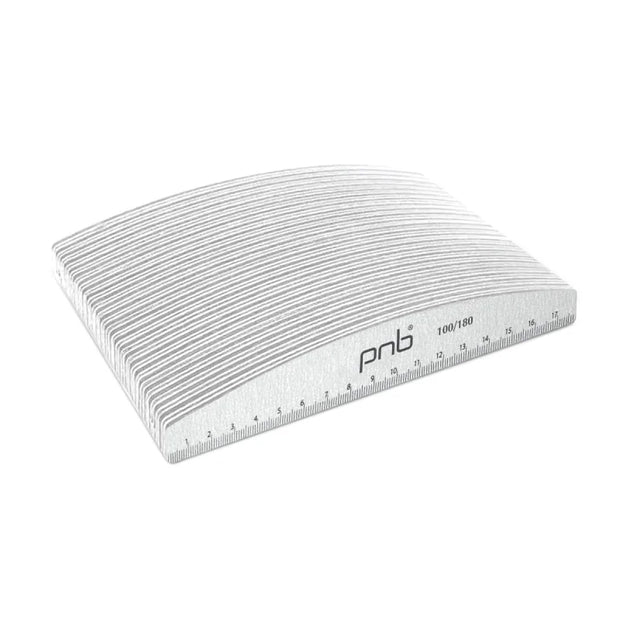 PNB Nail File 180/240 Grey Halfmoon