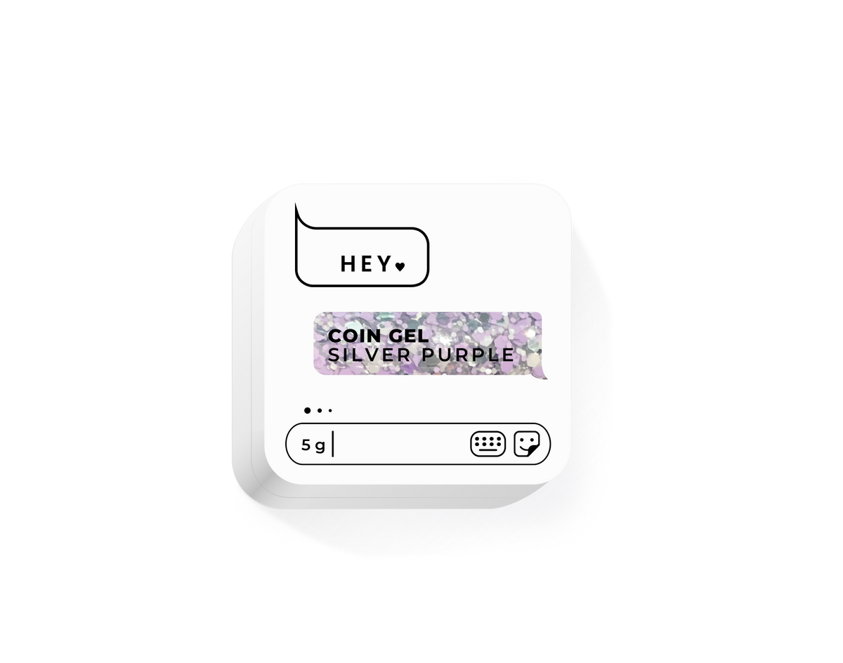 HeyLove Coin Gel - Silver Purple