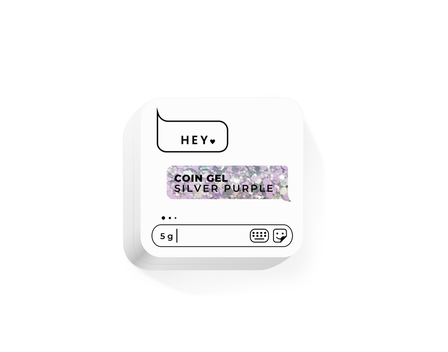 HeyLove Coin Gel - Silver Purple