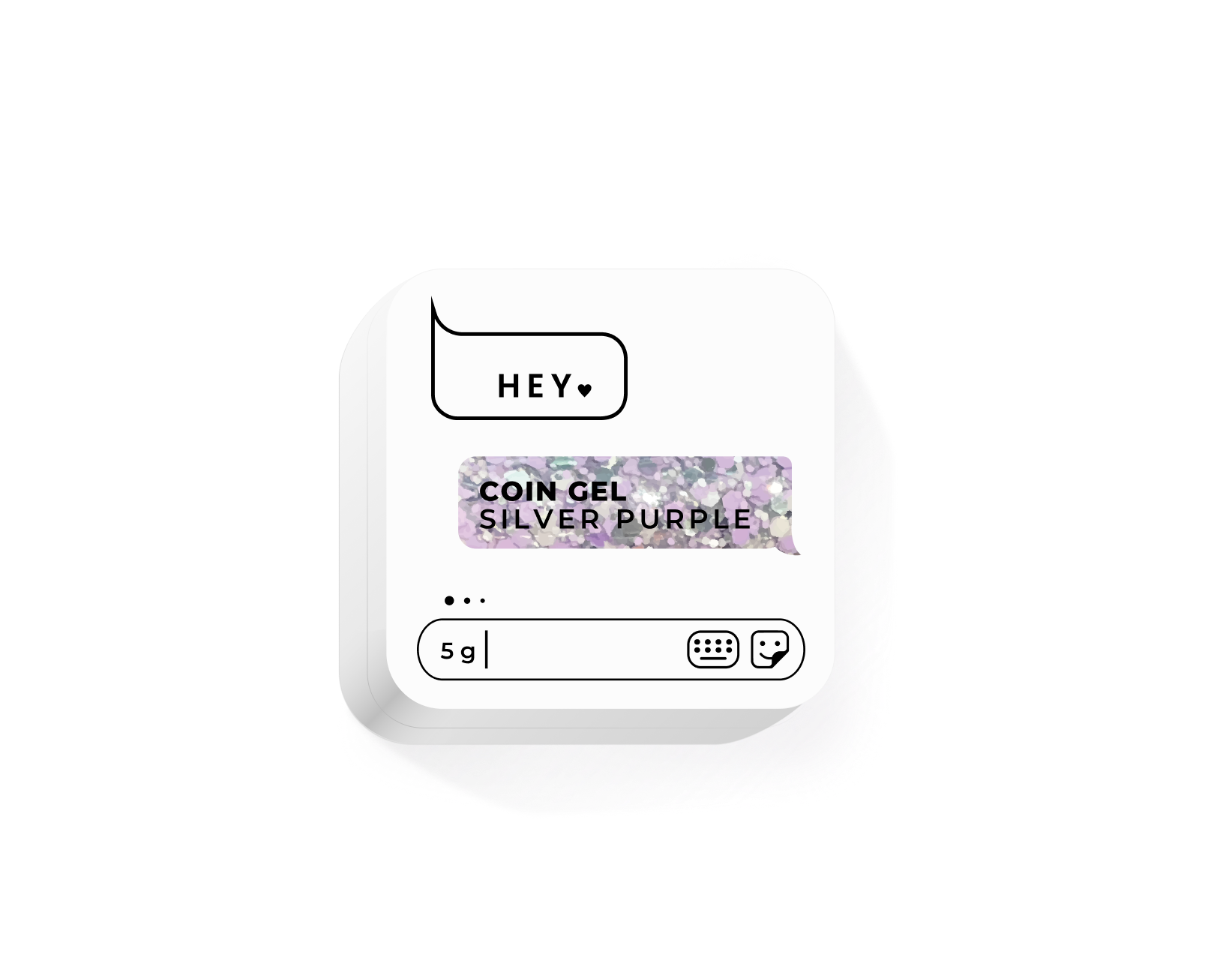 HeyLove Coin Gel - Silver Purple